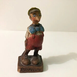 Vintage Pinocchio Figure Walt Disney  Chicago 4.5 Inch Tall Flaws